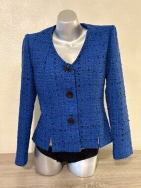 Leslie Fay Women's Blue Jacket Size 8
